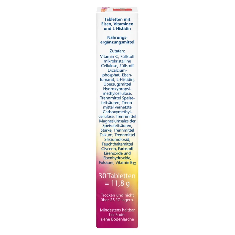 Doppelherz aktiv Eisen+C+Histidin+Folsäure Tabletten, 30 St