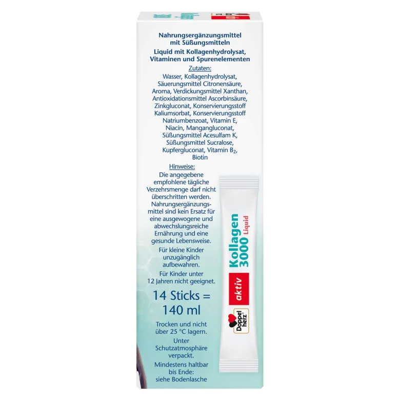 Doppelherz aktiv Kollagen 3000 Liquid Sticks, 14 St