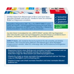 Doppelherz aktiv Magnesium 500+B12+D3 Depot DIRECT Sticks, 60 St