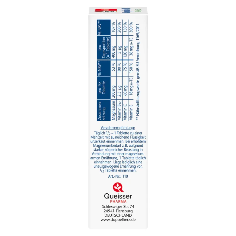 Doppelherz aktiv Magnesium 400+B12+C+E Tabletten, 30 St