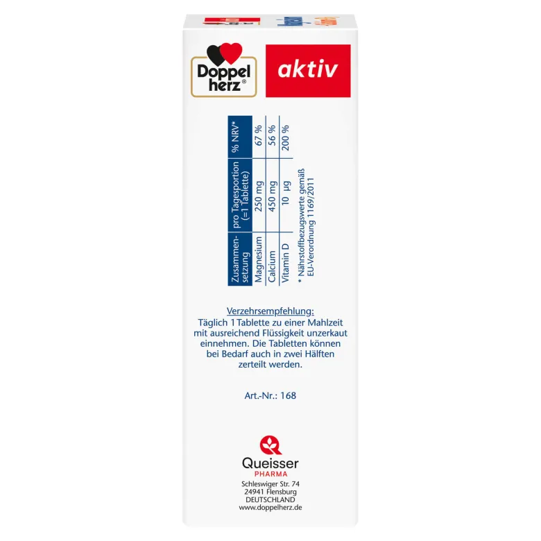 Doppelherz aktiv Magnesium + Calcium + D3 Tabletten, 100 St
