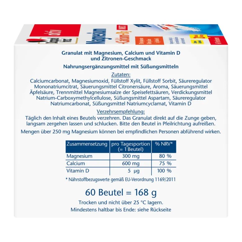 Doppelherz aktiv Magnesium+Calcium+D3 DIRECT Sticks, 60 St