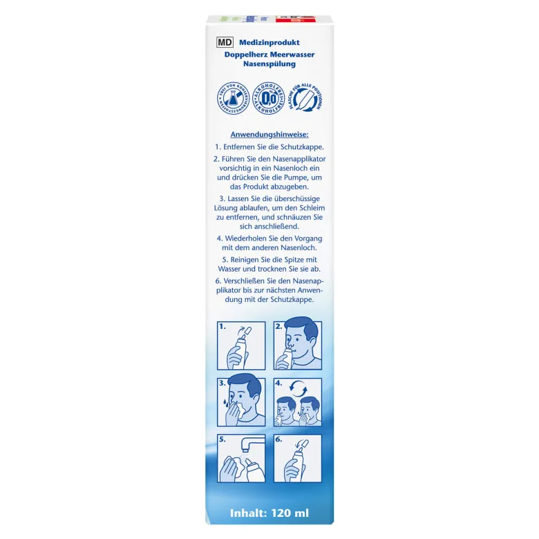 Doppelherz aktiv Meerwasser Nasenspülung, 120 ml