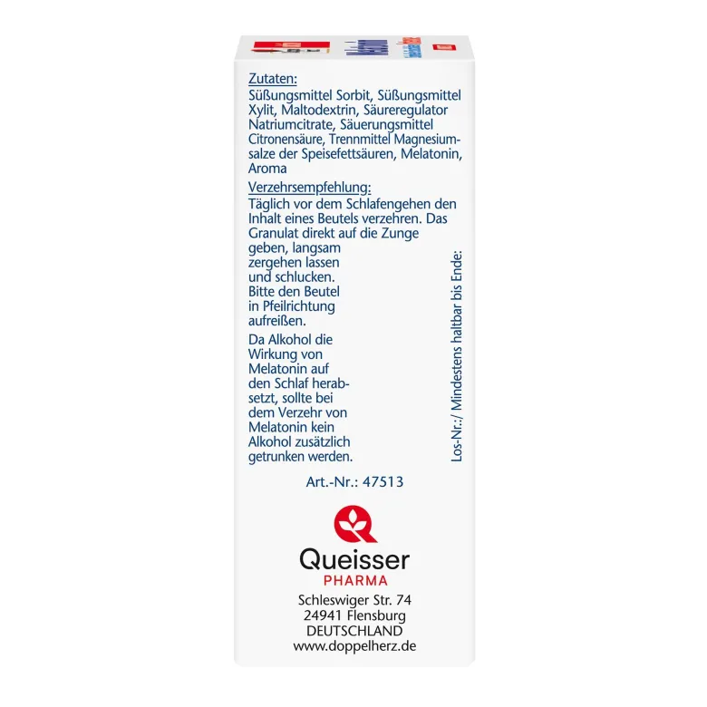 Doppelherz aktiv Melatonin Intense Granulat, 20 St