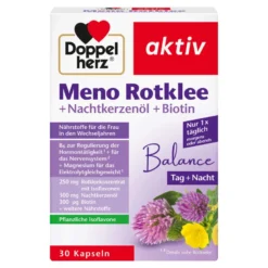 Doppelherz aktiv Meno Rotklee + Nachtkerzenöl + Biotin, 30 St