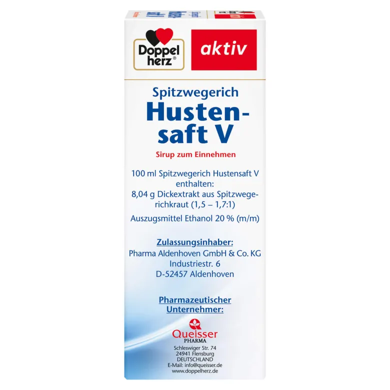 Doppelherz aktiv Spitzwegerich Hustensaft V, 150 ml