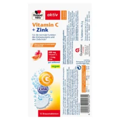 Doppelherz aktiv Vitamin C+Zink Brausetabletten, 15 St
