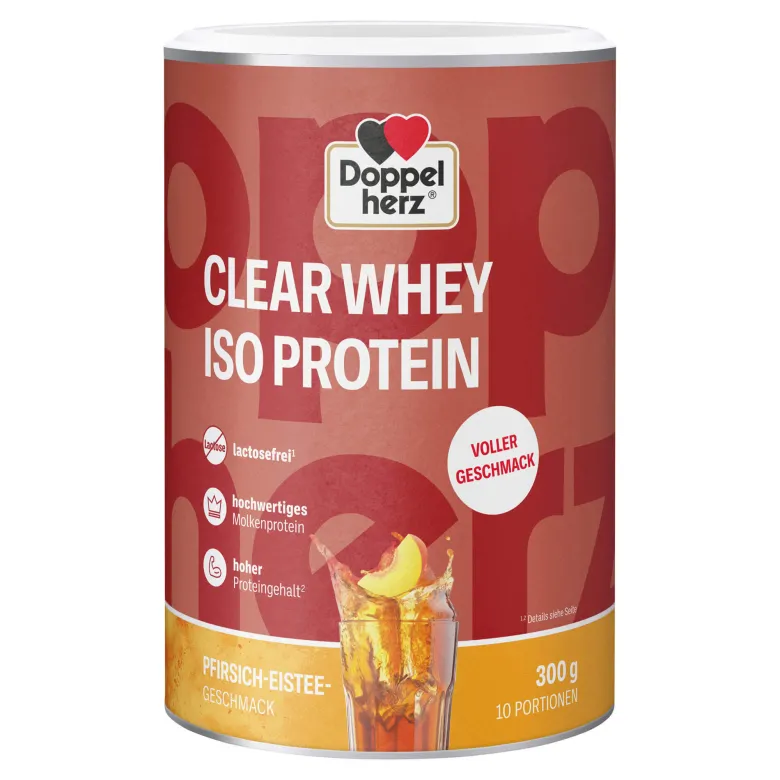 Doppelherz Clear Whey Iso Protein Pfirsich-Eistee, 300 g
