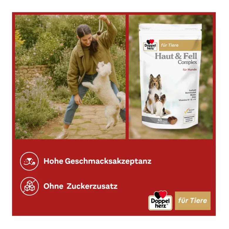 Doppelherz für Tiere Haut & Fell Complex für Hunde, 60 St