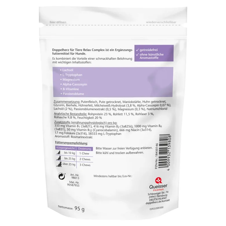 Doppelherz für Tiere Relax Complex Chews für Hunde, 30 St