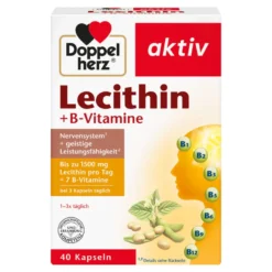 Doppelherz Lecithin + B-Vitamine Kapseln aktiv, 40 St