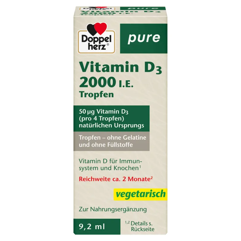 Doppelherz pure Vitamin D3 2000 I.E Tropfen, 9.2 ml