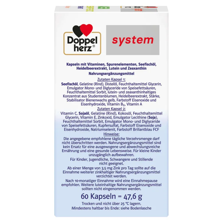 Doppelherz system Augen Sehkraft+Schutz Kapseln, 60 St