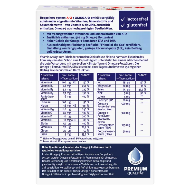 Doppelherz system A-Z+Omega-3 all-in-one Kapseln, 30 St
