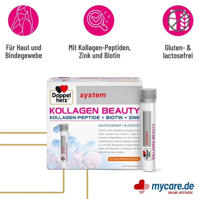 Doppelherz system Kollagen Beauty Maracuja Trinkampullen, 30X25 ml