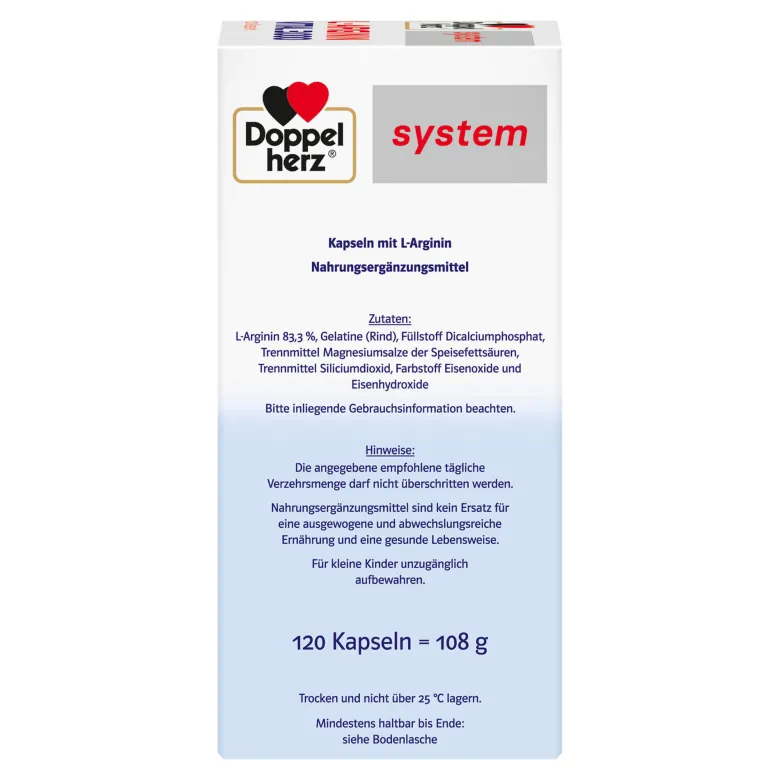 Doppelherz system L-Arginin Vital 3.000 Kapseln, 120 St