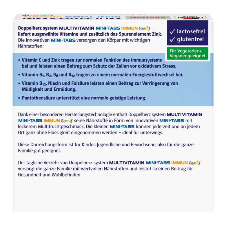 Doppelherz system Multivitamin Mini-Tabs family, 20 St