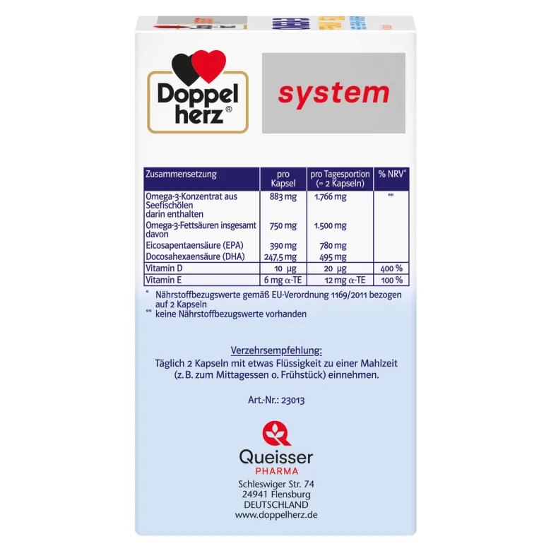 Doppelherz system Omega-3 Premium 1500 Herz+Gehirn+Abwehr, 60 St