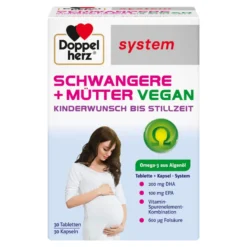 Doppelherz system Schwangere+Mütter Vegan Kombipackung, 60 St