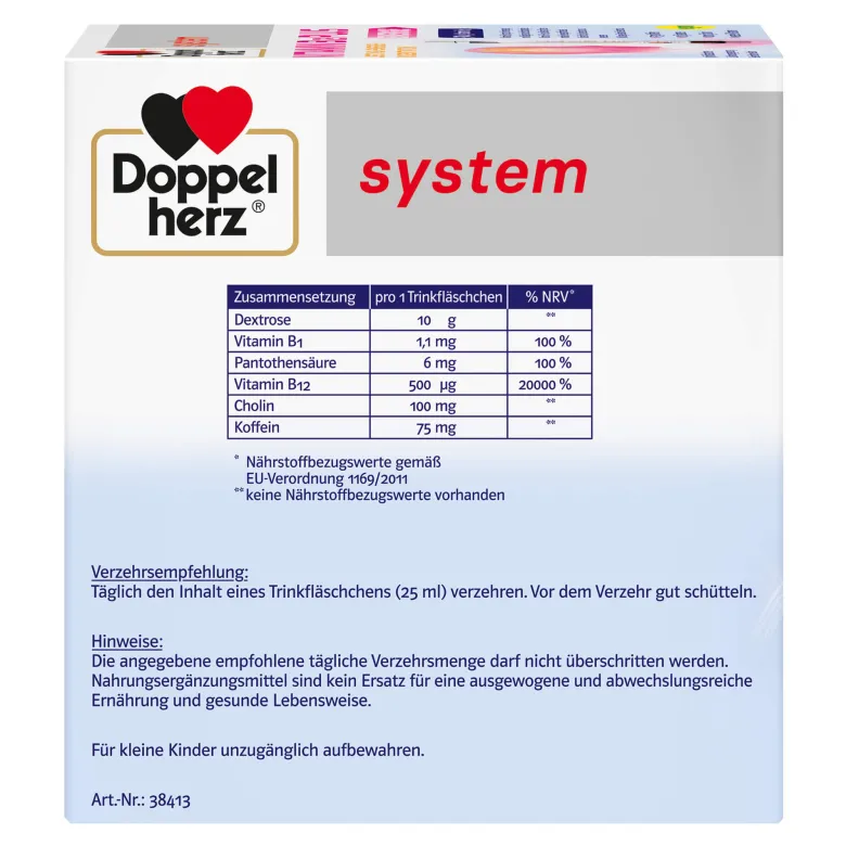Doppelherz system Vitamin B12 Plus Energie Trinkampullen, 30X25 ml