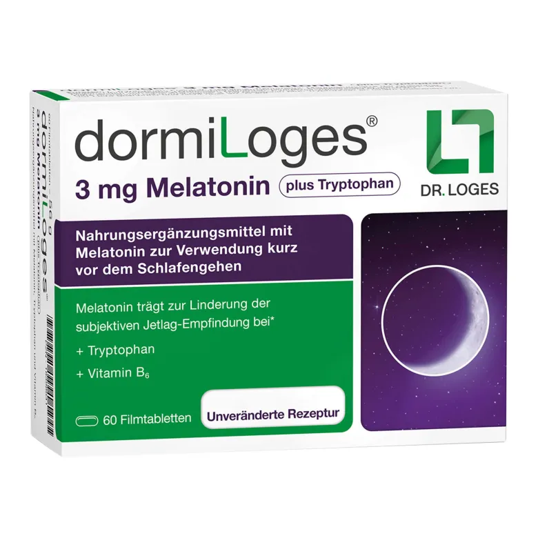DormiLoges 3 mg Melatonin plus Tryptophan Filmtabletten, 60 St