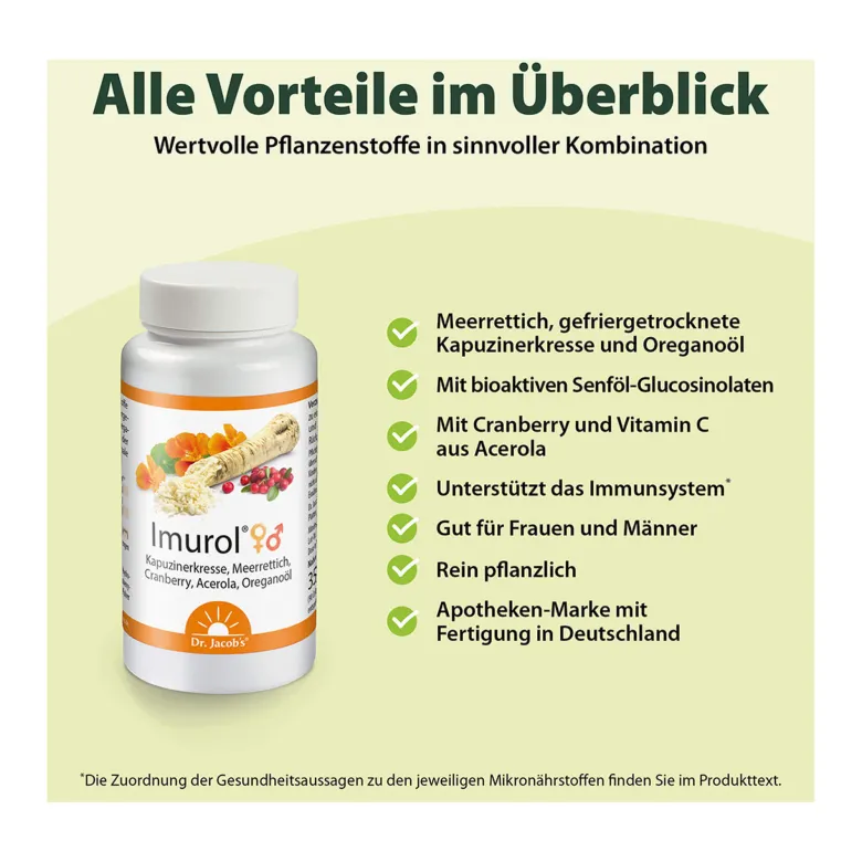 Dr. Jacob's Imurol Kapuzinerkresse Meerrettich Cranberry, 90 St