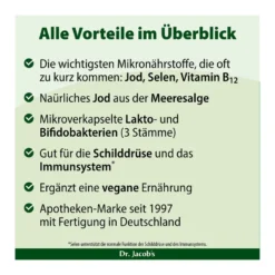 Dr. Jacob's Jod-Probio Selen B12 Milchsäurebakterien vegan, 90 St