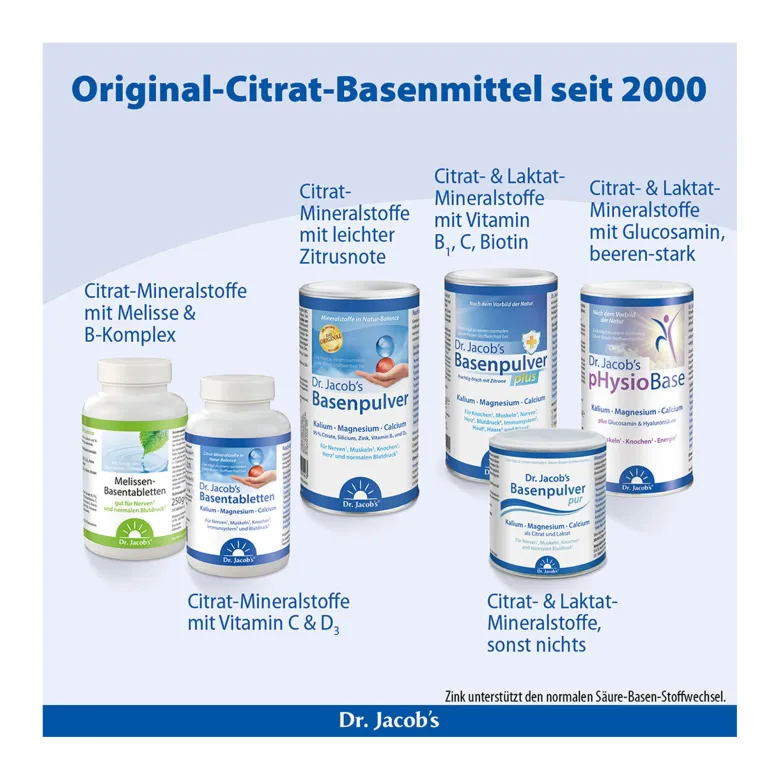 Dr. Jacob's pHysioBase Basen-Citrat-Basenpulver + Glucosamin, 300 g