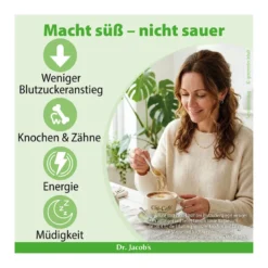Dr. Jacob's SteviaBase Zuckerersatz Erythrit Xylit Stevia, 400 g