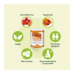 Dr. Jacob's Vitamin-C-Phospholipid Pulver Hagebutte Acerola, 150 g
