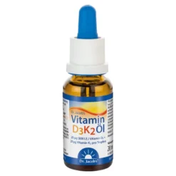 Dr. Jacob's Vitamin D3K2 Öl 800 IE/20 mcg D3+K2 640 Tropfen, 20 ml