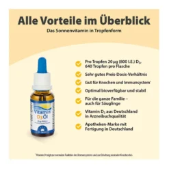 Dr. Jacob's Vitamin D3 Öl 640 Tropfen 800 IE D3 vegetarisch, 20 ml
