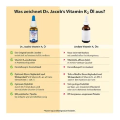 Dr. Jacob's Vitamin K2 Öl Alltrans MK7 640 Tropfen vegan, 20 ml