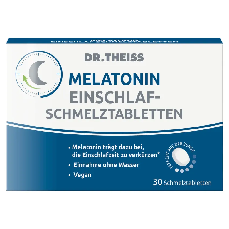 Dr. Theiss Melatonin Einschlaf-Schmelztabletten, 30 St