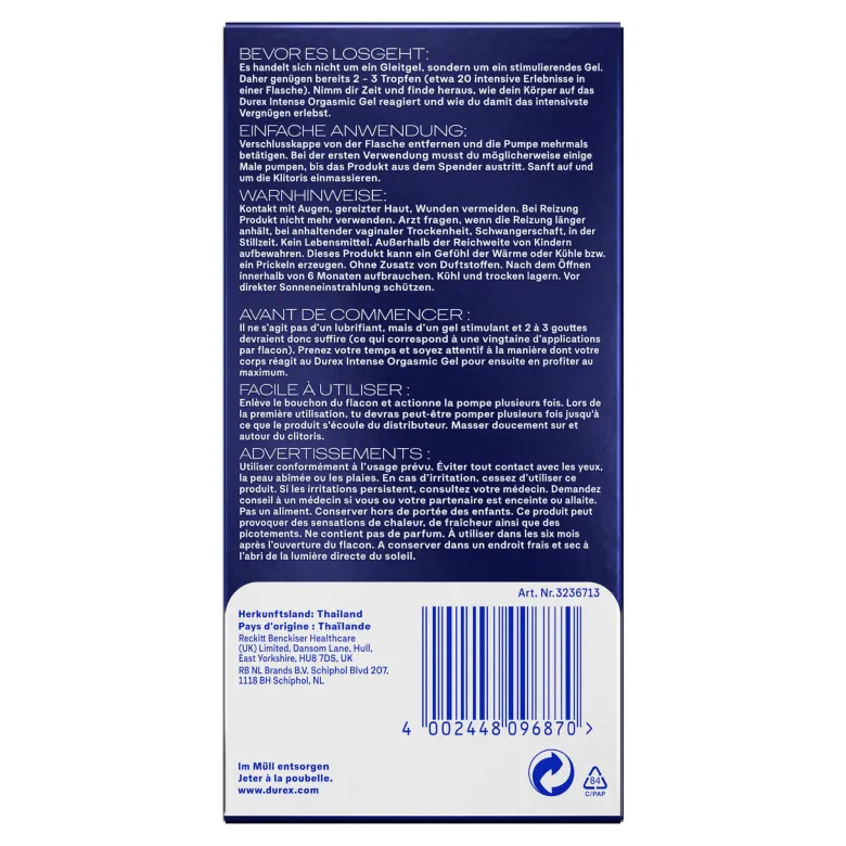 Durex Intense Orgasmic Stimulationsgel, 10 ml
