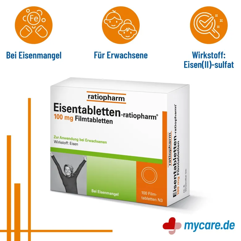 Eisentabletten-ratiopharm 100 mg, 100 St