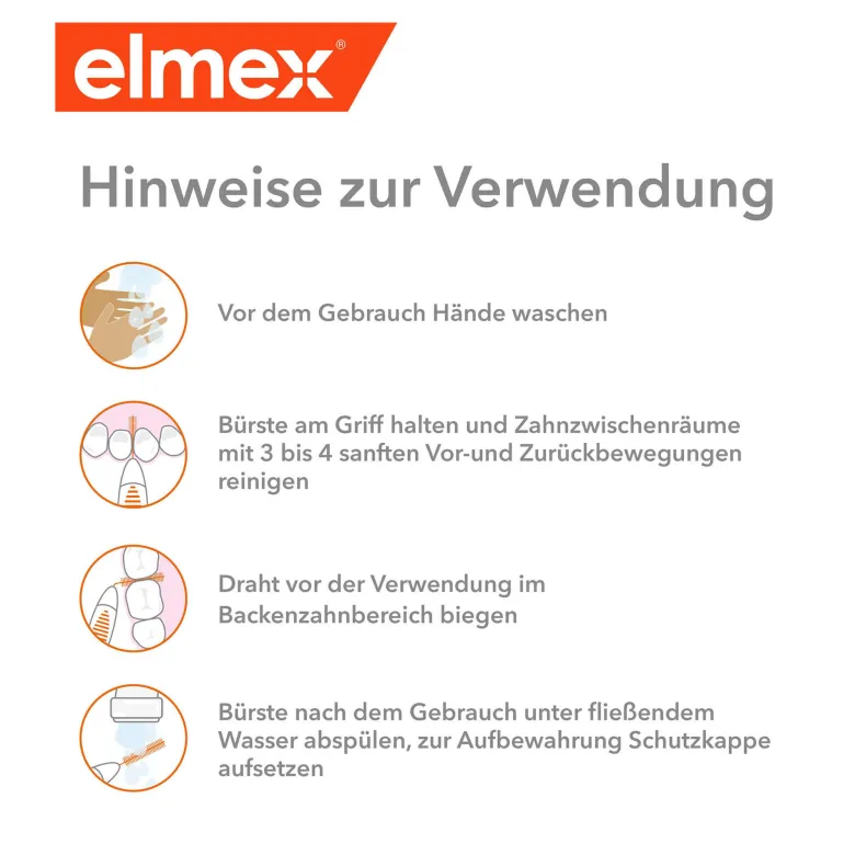 Elmex Interdentalbürsten ISO Gr. 4 gelb 0,7 mm, 8 St