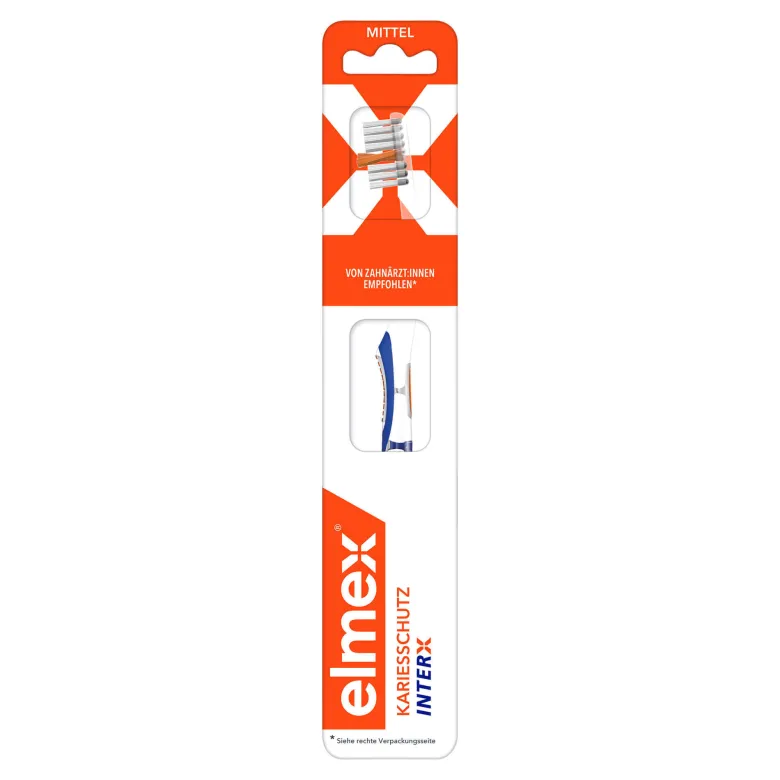 Elmex interX medium Kurzkopf Zahnbürste, 1 St