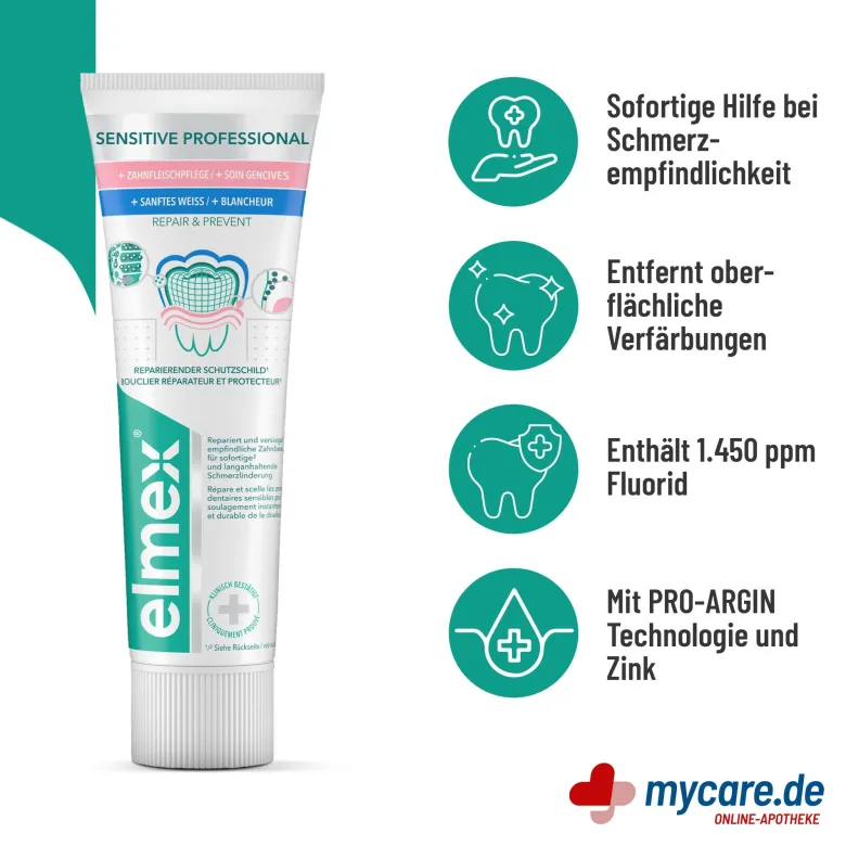 Elmex Sensitive Professional Repair & Prevent Sanftes Weiß, 75 ml