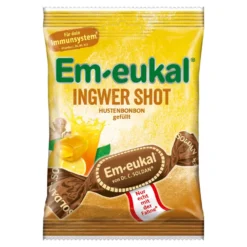 Em-eukal Bonbons Ingwer Shot gefüllt zuckerhaltig, 75 g