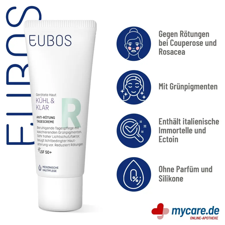Eubos Kühl & Klar Anti-Rötung Tagescreme LSF 50+, 40 ml