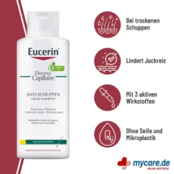 Eucerin DermoCapillaire Anti-Schuppen Creme Shampoo, 250 ml