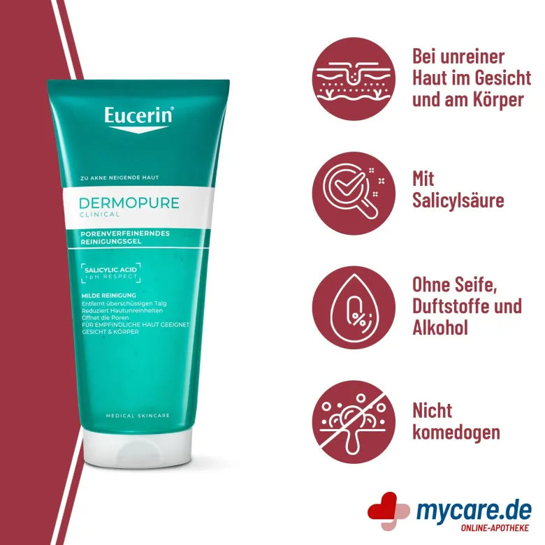 Eucerin DermoPure Clinical Porenverfeinerndes Reinigungsgel, 200 ml