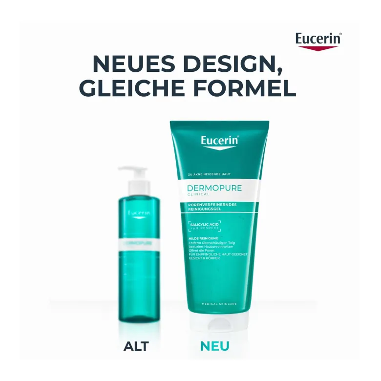 Eucerin DermoPure Clinical Porenverfeinerndes Reinigungsgel, 200 ml