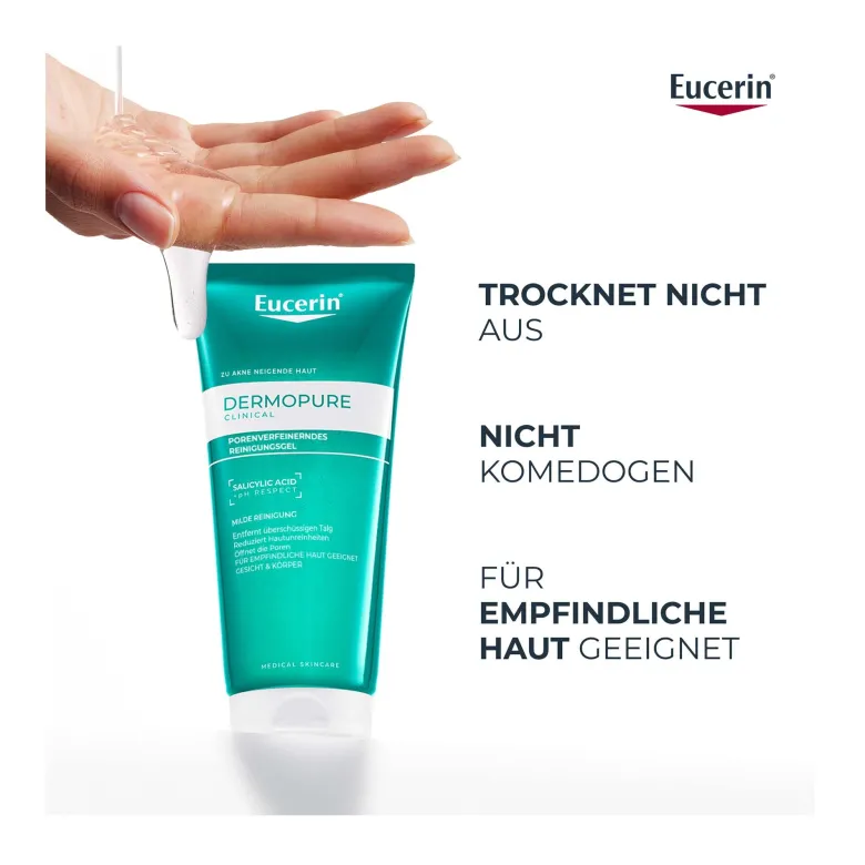 Eucerin DermoPure Clinical Porenverfeinerndes Reinigungsgel, 200 ml