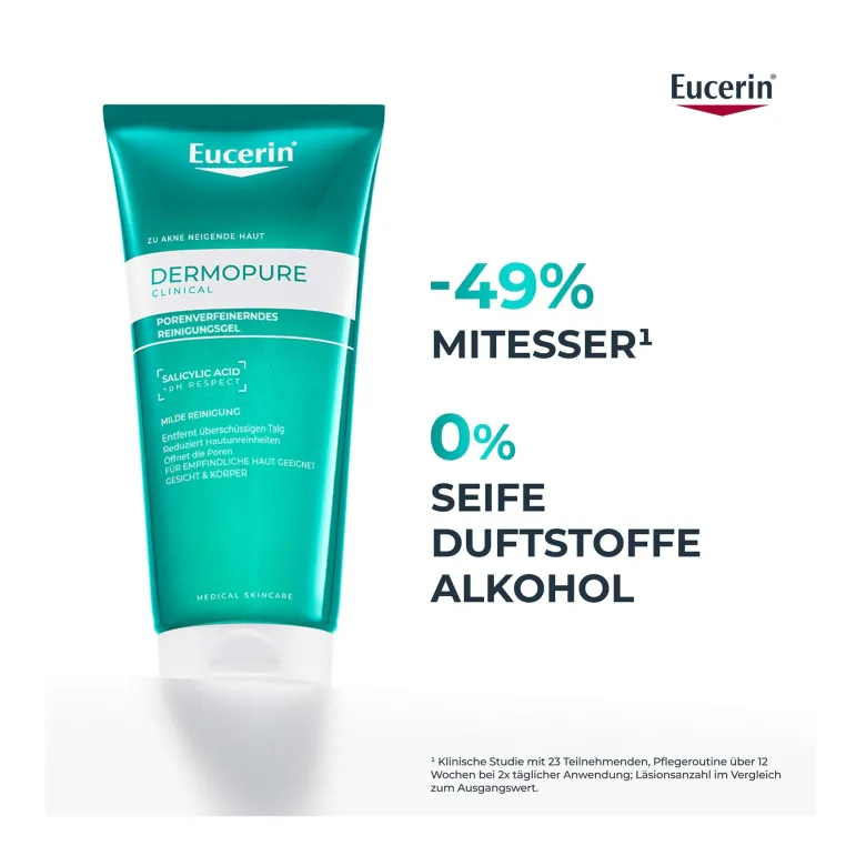 Eucerin DermoPure Clinical Porenverfeinerndes Reinigungsgel, 200 ml