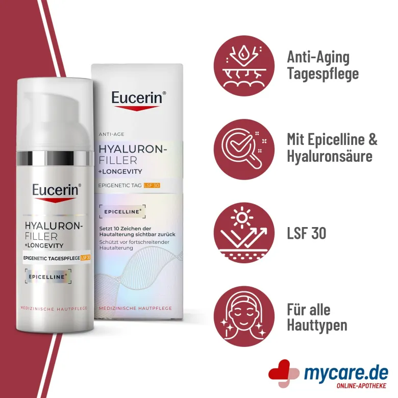 Eucerin Hyaluron-Filler+Longevity Epigenetic Tagespflege, 50 ml