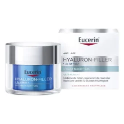 Eucerin Hyaluron-Filler + 3x Effect Hydra Nacht Gel, 50 ml