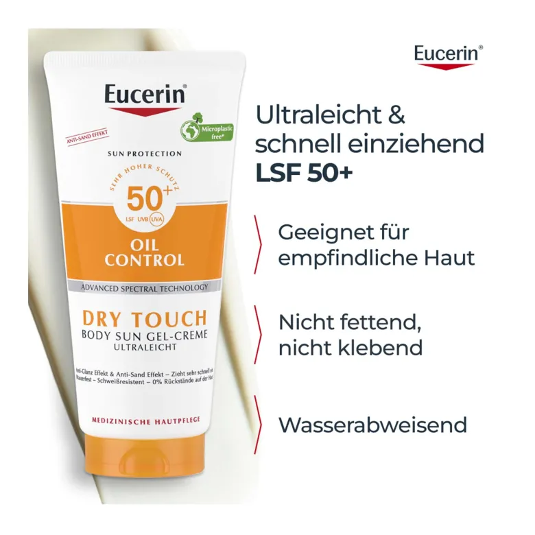 Eucerin Oil Control Body Sun Gel-Creme LSF 50+, 200 ml