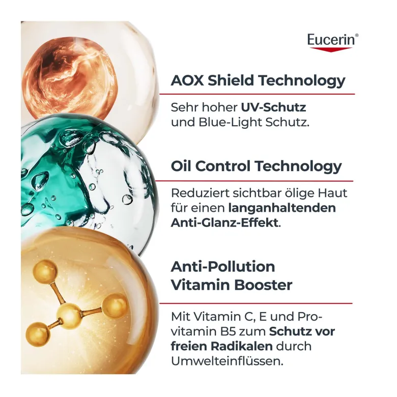 Eucerin Oil Control Face Sun Tägliches UV-Serum LSF 50+, 30 ml